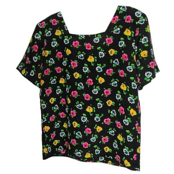 Kasper for ASL Vintage floral Blouse - Size 6 - Picture 4 of 5